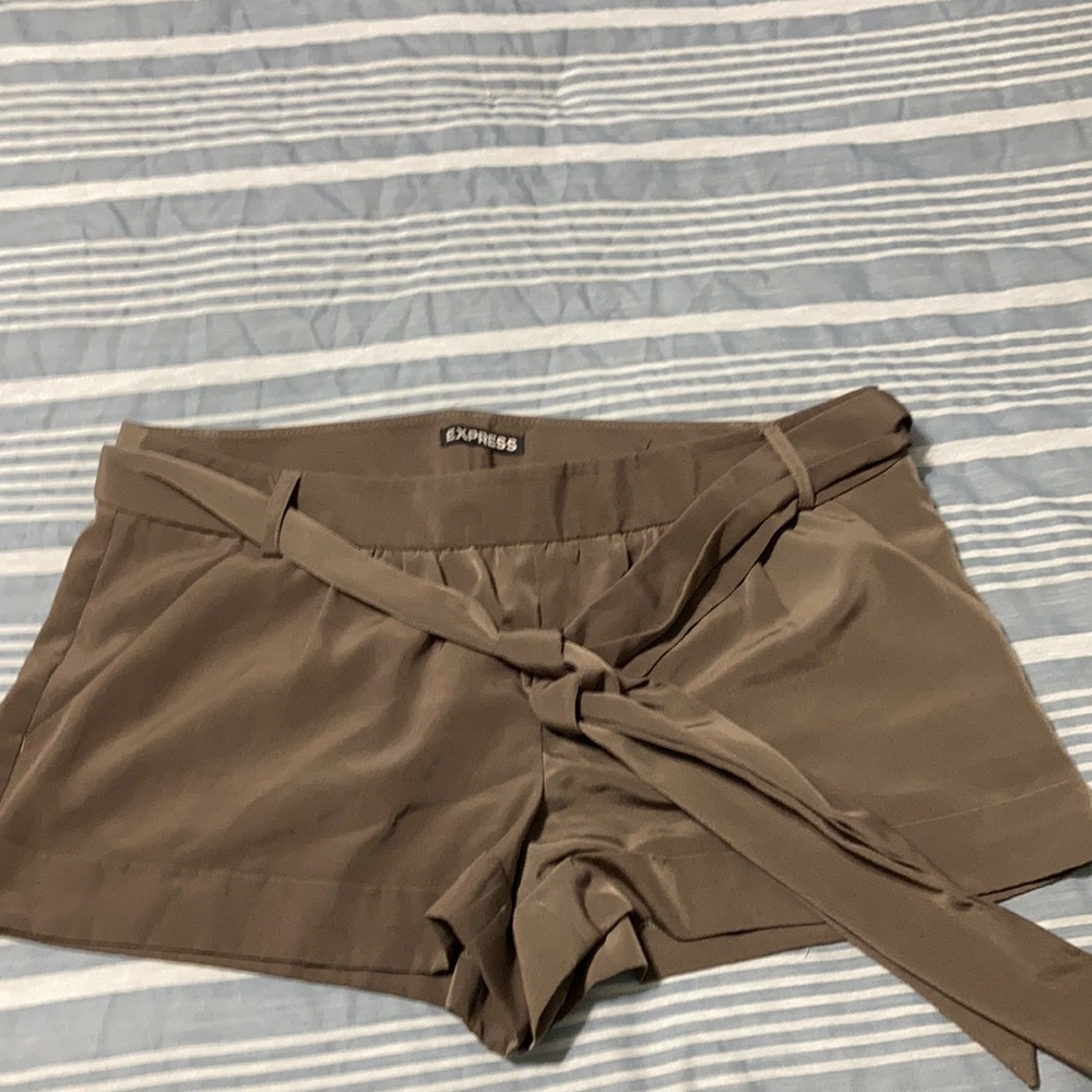 Express army green shorts